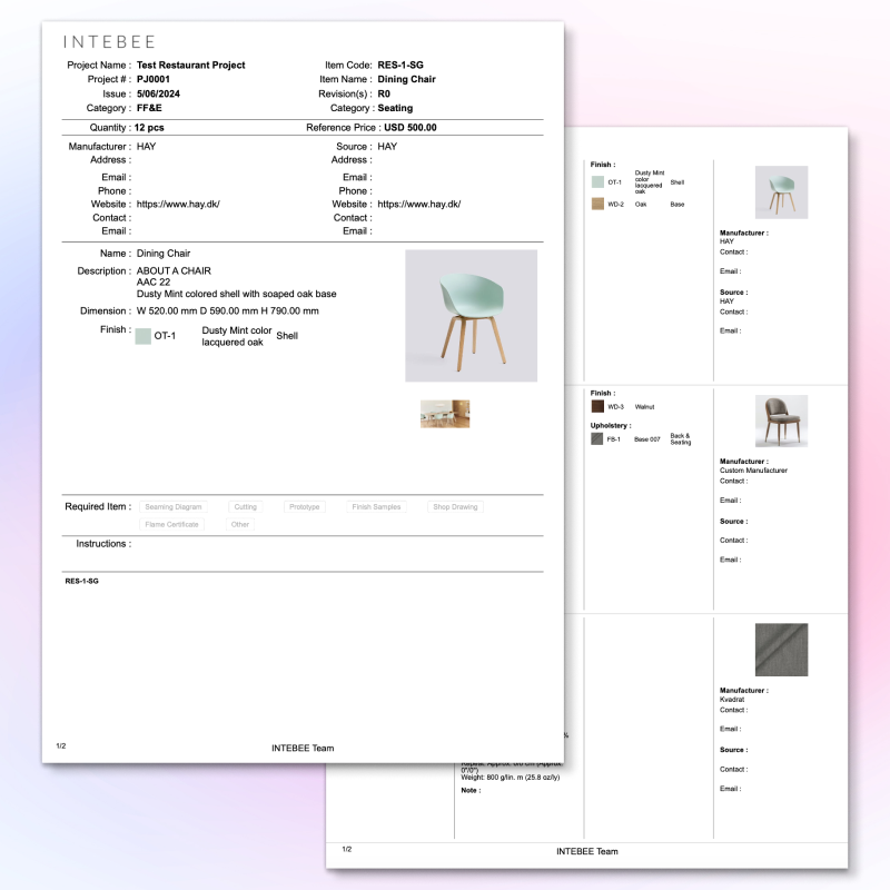 Spec Sheet